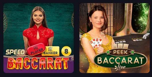 Baccarat games at Roll XO Casino